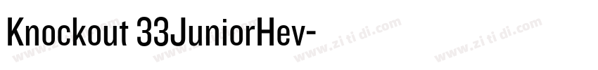 Knockout 33JuniorHev字体转换